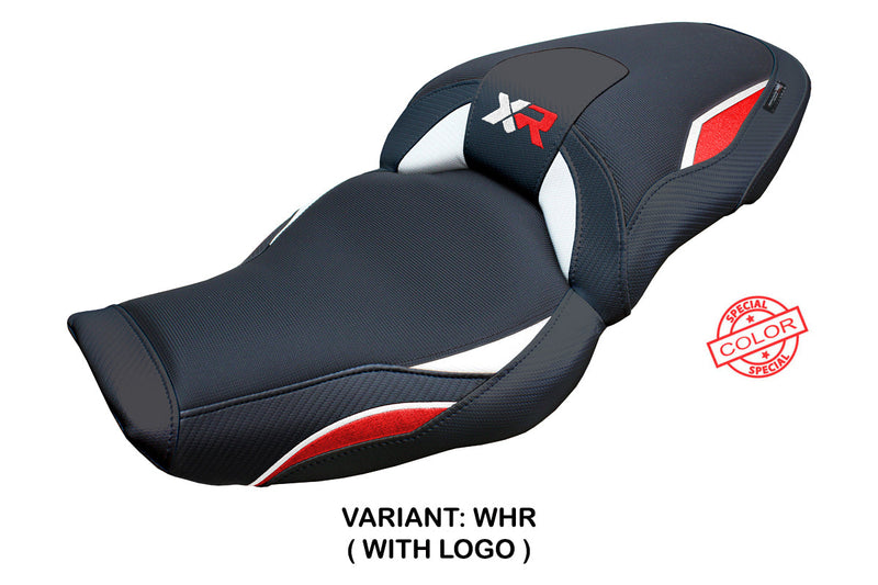 BMW S1000XR 2024 Seat Cover Tappezzeria Italia in White Red and Black