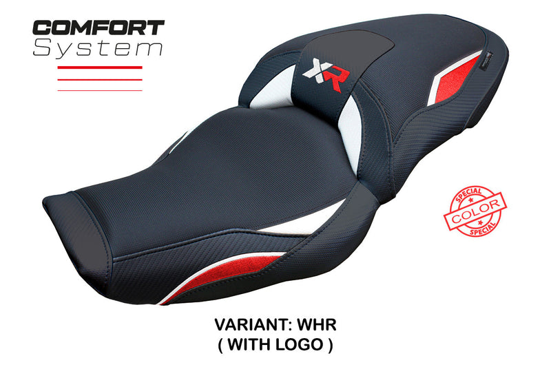 BMW S1000XR 2024 Seat Cover Tappezzeria Italia Comfort in White Red and Black