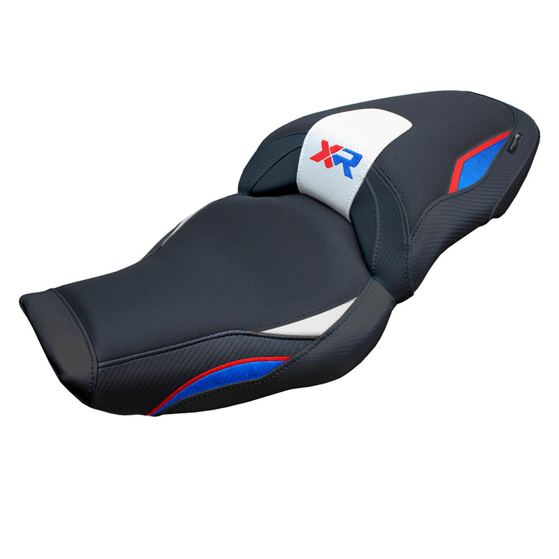 BMW S1000XR 2024 Seat Cover Tappezzeria Italia Comfort in White Red Blue and Black