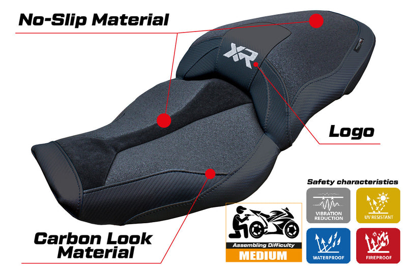 BMW S1000XR 2024 Seat Cover Tappezzeria Italia Ultragrip in Black