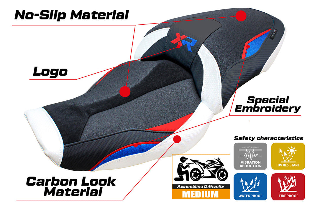 BMW S1000XR 2024 Seat Cover Tappezzeria Italia Ultragrip in Red Blue White and Black