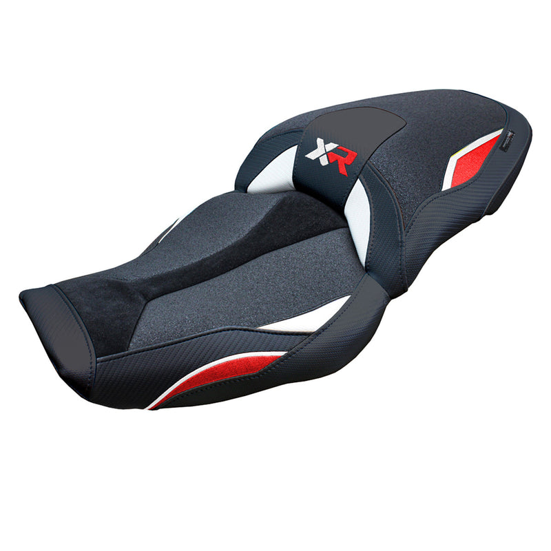 BMW S1000XR 2024 Seat Cover Tappezzeria Italia Ultragrip in White Red and Black