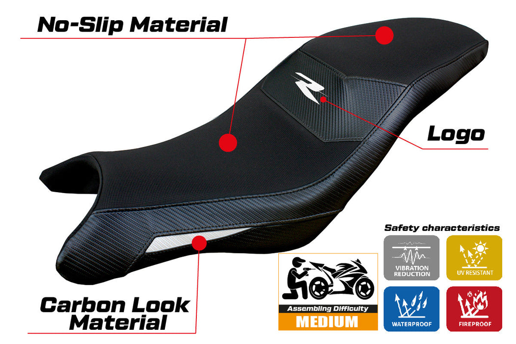 BMW G310R 2021-2024 Seat Cover Tappezzeria Italia in White and Black