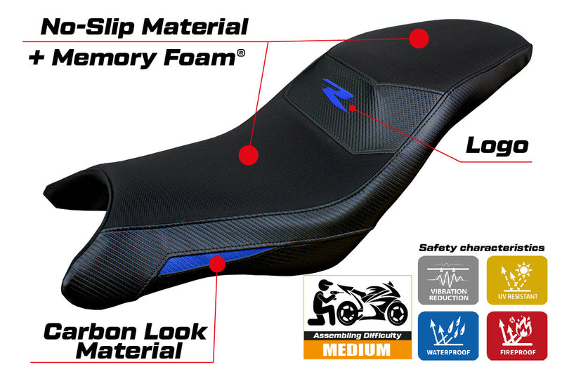 BMW G310R 2021-2024 Seat Cover Tappezzeria Italia Comfort in Blue and Black
