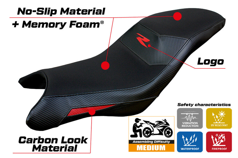 BMW G310R 2021-2024 Seat Cover Tappezzeria Italia Comfort in Red and Black
