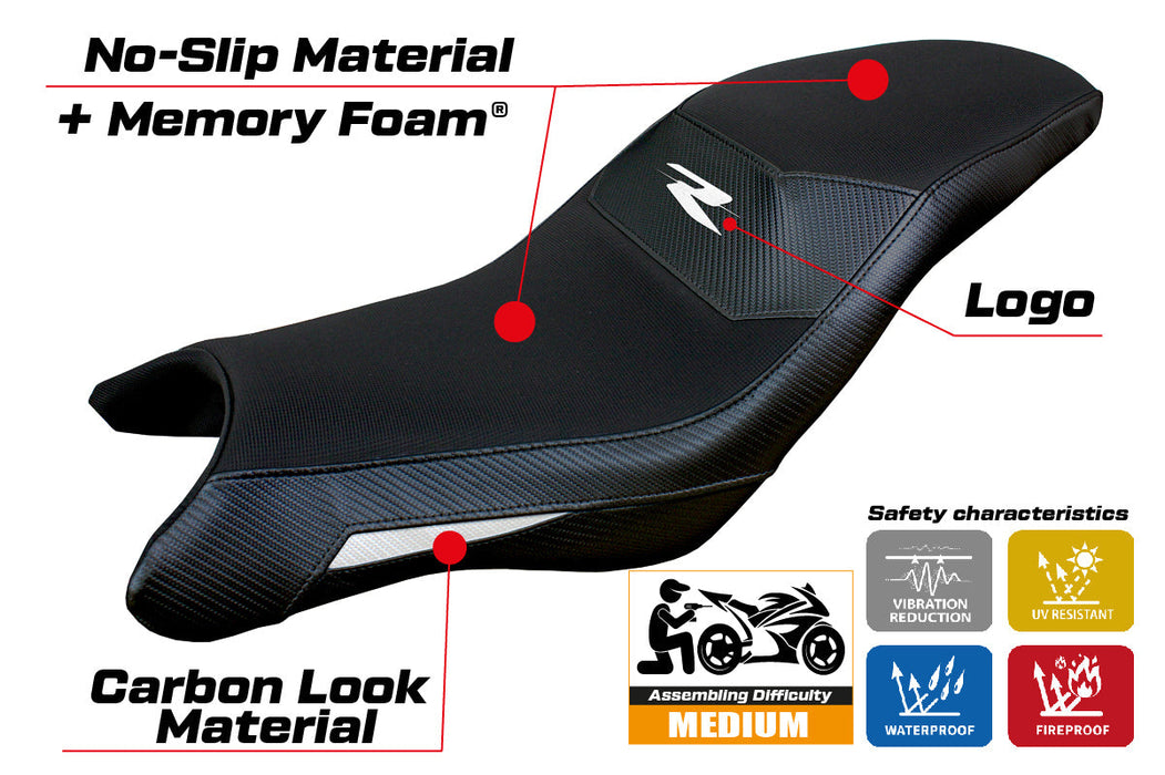 BMW G310R 2021-2024 Seat Cover Tappezzeria Italia Comfort in White and Black