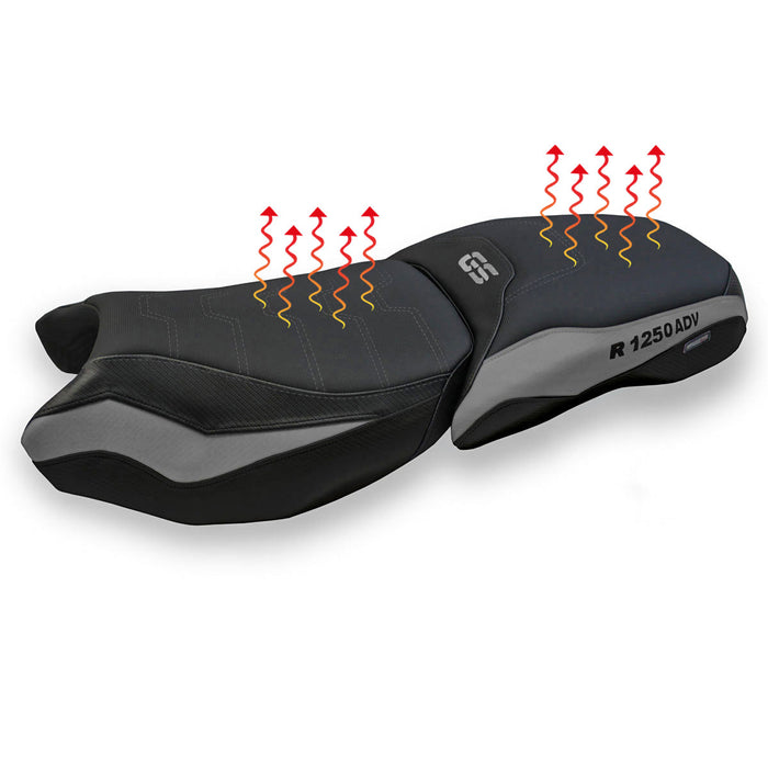 BMW R1250GS ADV 2019-2024 Comfort Heated Seat Cover Tappezzeria Italia in Grey