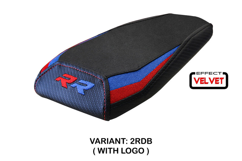 BMW M1000RR 2022-2024 Rear Seat Cover Tappezzeria Italia in Red, Blue and Black Velvet
