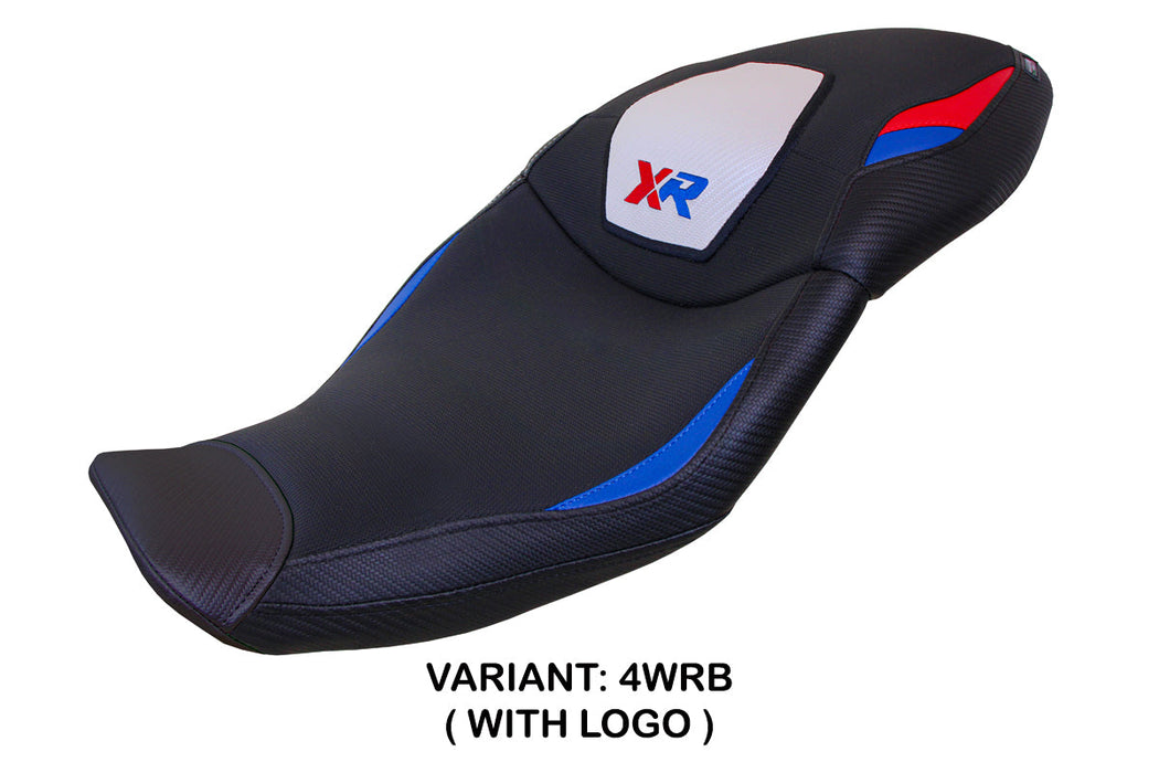 BMW S1000XR 2020-2023 Seat Cover Tappezzeria Italia in White, Red and Blue