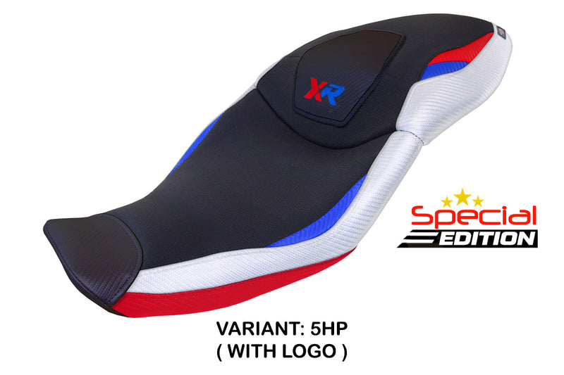BMW S1000XR 2020-2023 Seat Cover Tappezzeria Italia in HP SE White, Red and Blue