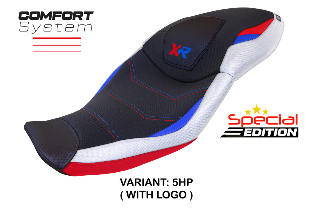 BMW S1000XR 2020-2023 Seat Cover Tappezzeria Italia Comfort in HP SE White and Red