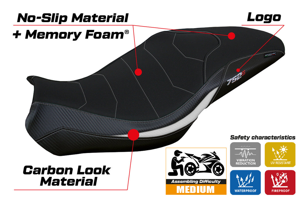 Benelli 752S 2019-2024 Seat Cover Tappezzeria Italia Comfort White