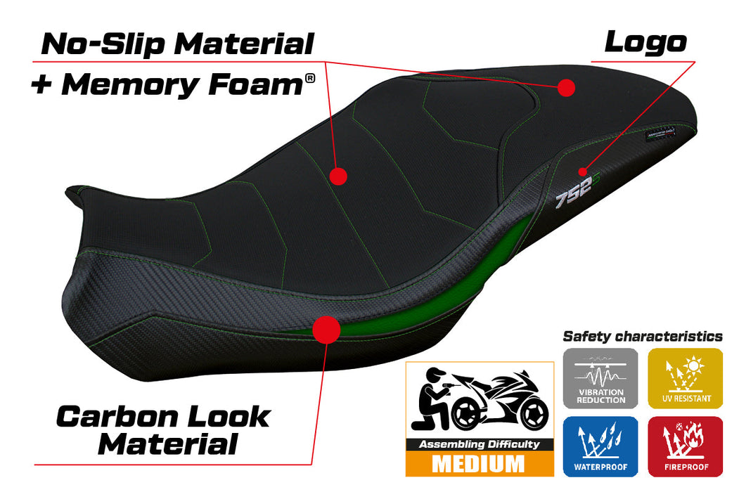 Benelli 752S 2019-2024 Seat Cover Tappezzeria Italia Comfort Green