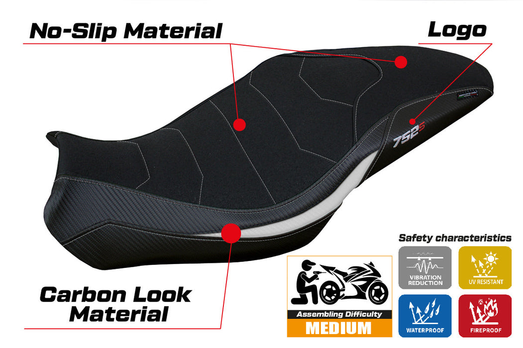 Benelli 752S 2019-2024 Seat Cover Tappezzeria Italia Ultragrip White