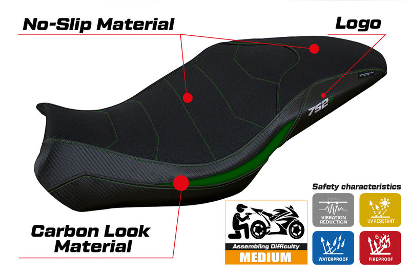 Benelli 752S 2019-2024 Seat Cover Tappezzeria Italia Ultragrip in Green