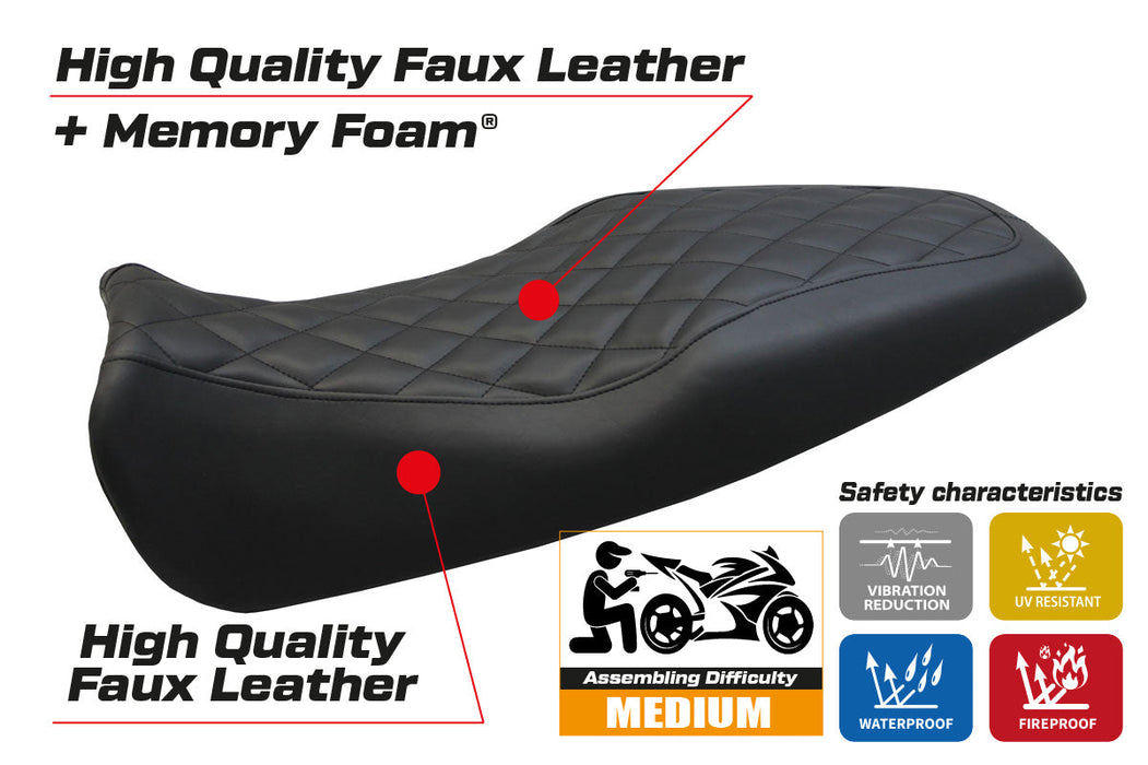 Benelli Leoncino 506 2017--2024 Seat Cover Tappezzeria Comfort Black