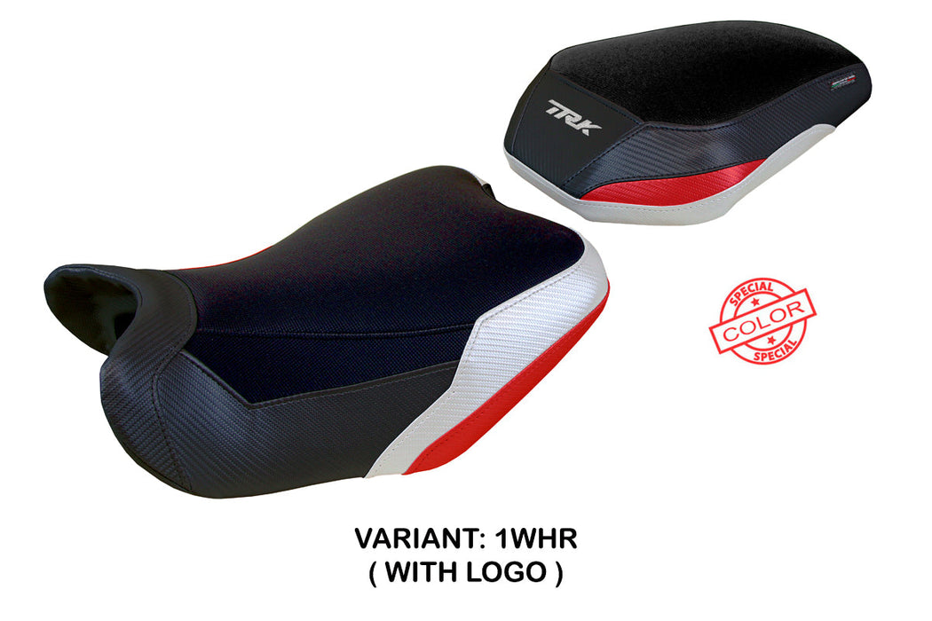 Benelli TRK 702 2023 2024 Seat Cover Tappezzeria Italia in White Redand Black