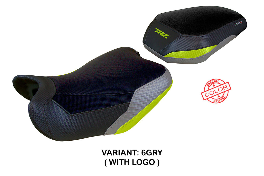 Benelli TRK 702 2023 2024 Seat Cover Tappezzeria Italia in Grey Yellowand Black