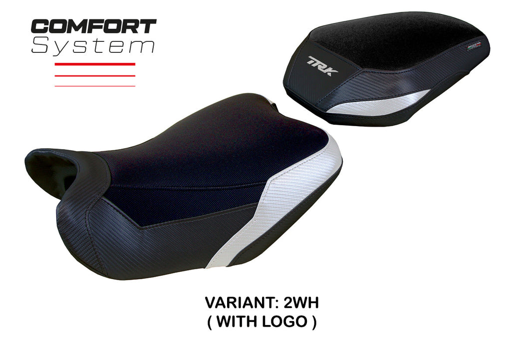 Benelli TRK 702 2023 2024 Seat Cover Tappezzeria Italia Comfort in Whiteand Black