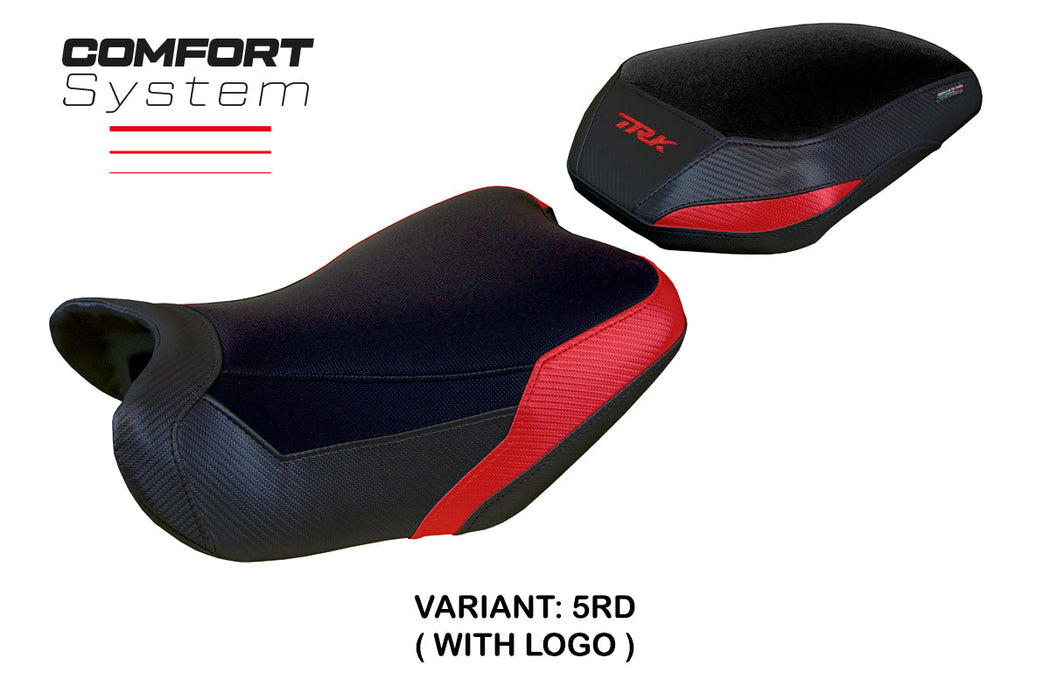 Benelli TRK 702 2023 2024 Seat Cover Tappezzeria Italia Comfort in Red and Black