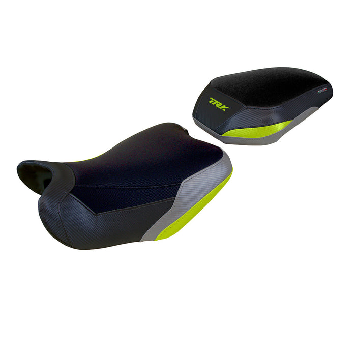 Benelli TRK 702 2023 2024 Seat Cover Tappezzeria Italia Comfort in Grey Yellow and Black