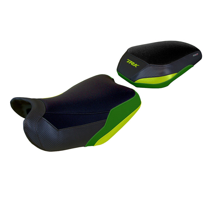 Benelli TRK 702 2023 2024 Seat Cover Tappezzeria Italia Comfort in Yellow Army Greenand Black