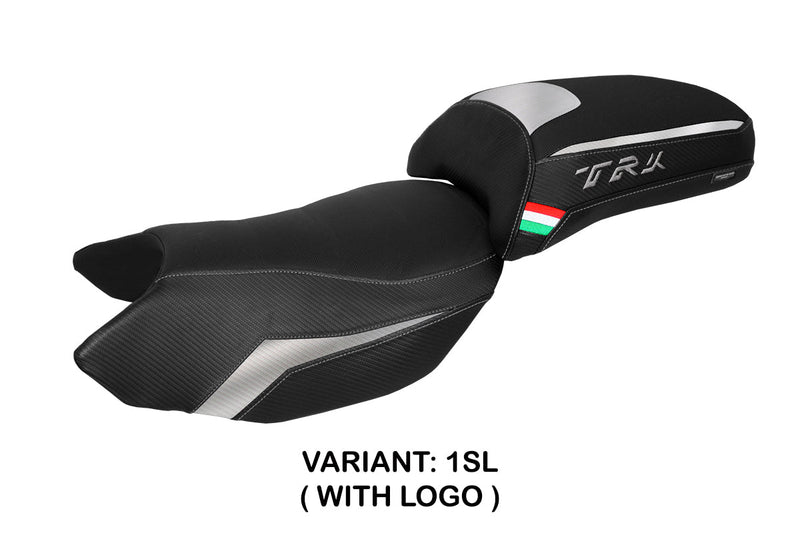Benelli TRK 502 2017-2024 Seat Cover Tappezzeria Italia in Silver and Black