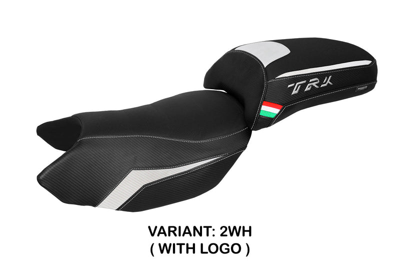 Benelli TRK 502 2017-2024 Seat Cover Tappezzeria Italia in White Black