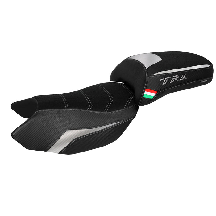 Benelli TRK 502 2017-2024 Seat Cover Tappezzeria Italia Ultragrip in Silver