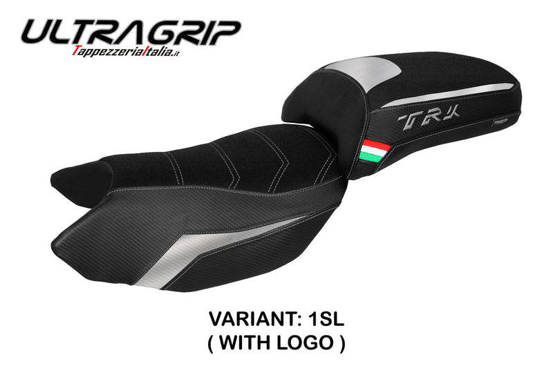 Benelli TRK 502 2017-2024 Seat Cover Tappezzeria Italia Ultragrip in Silver