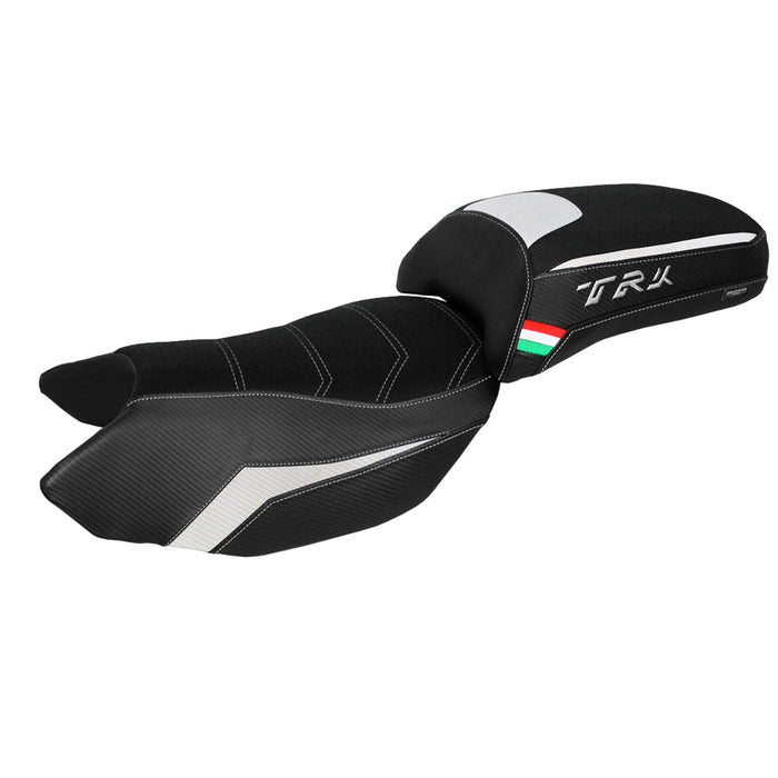 Benelli TRK 502 2017-2024 Seat Cover Tappezzeria Italia Ultragrip in White