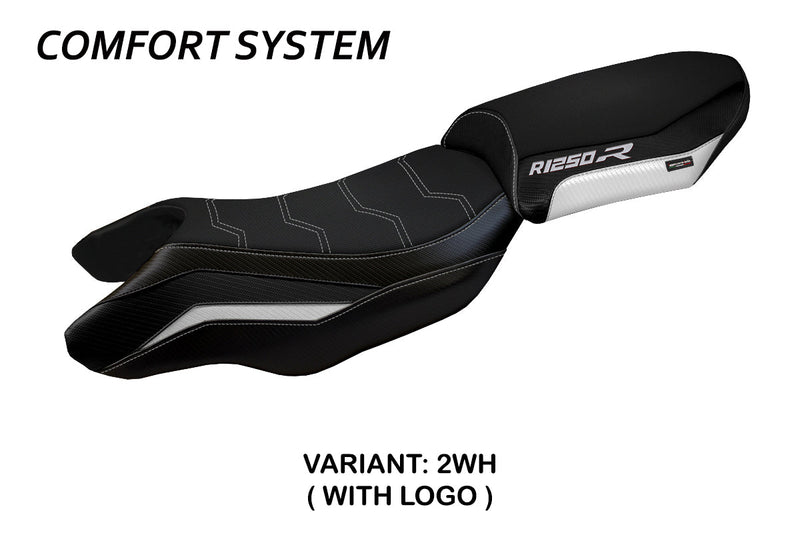 BMW R1250R 2019-2024 Seat Cover Tappezzeria Italia Comfort in White and Black