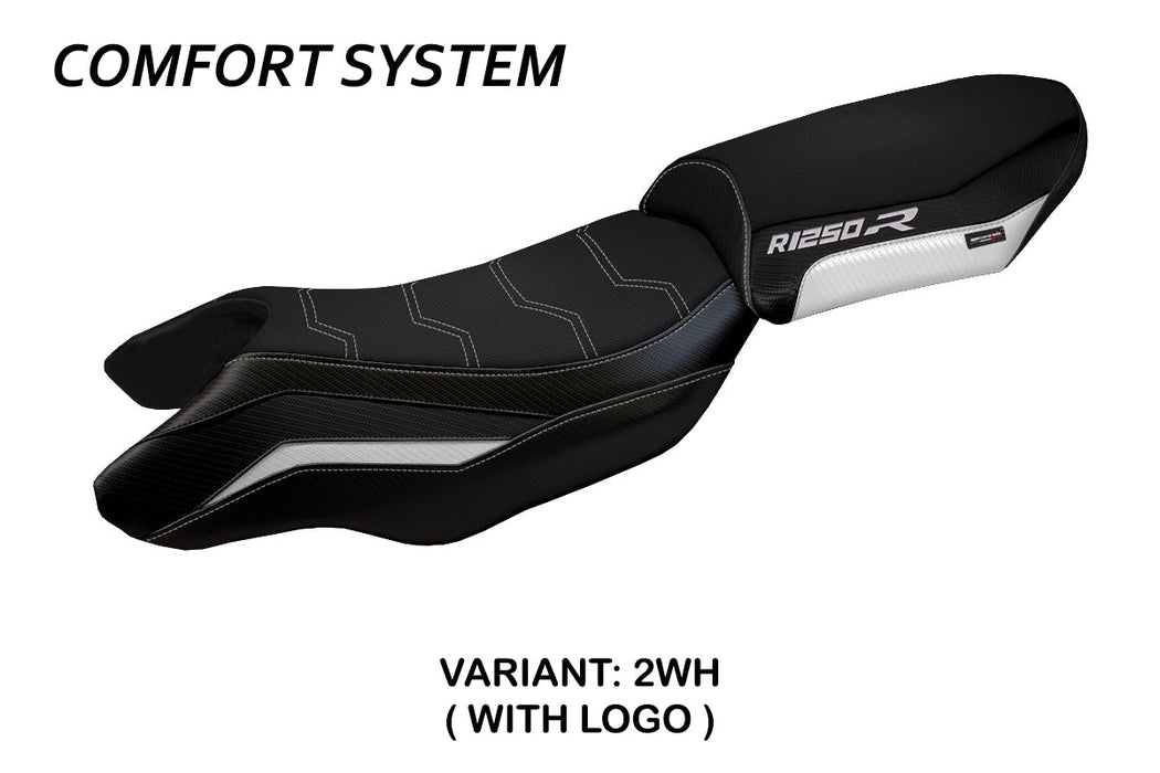 BMW R1250R 2019-2024 Seat Cover Tappezzeria Italia Comfort in White and Black