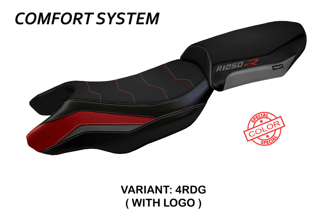 BMW R1250R 2019-2024 Seat Cover Tappezzeria Italia Comfort in Red, Grey and Black