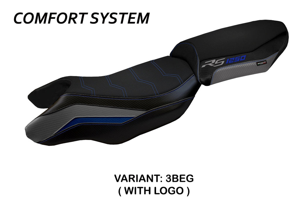 BMW R1250RS 2020-2024 Seat Cover Tappezzeria Italia Comfort in Blue, Grey and Black