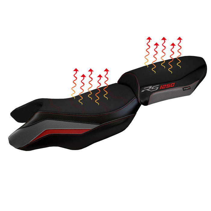 BMW R1250RS 2020-2024 Comfort Heated Seat Cover Tappezzeria Italia Grey Red