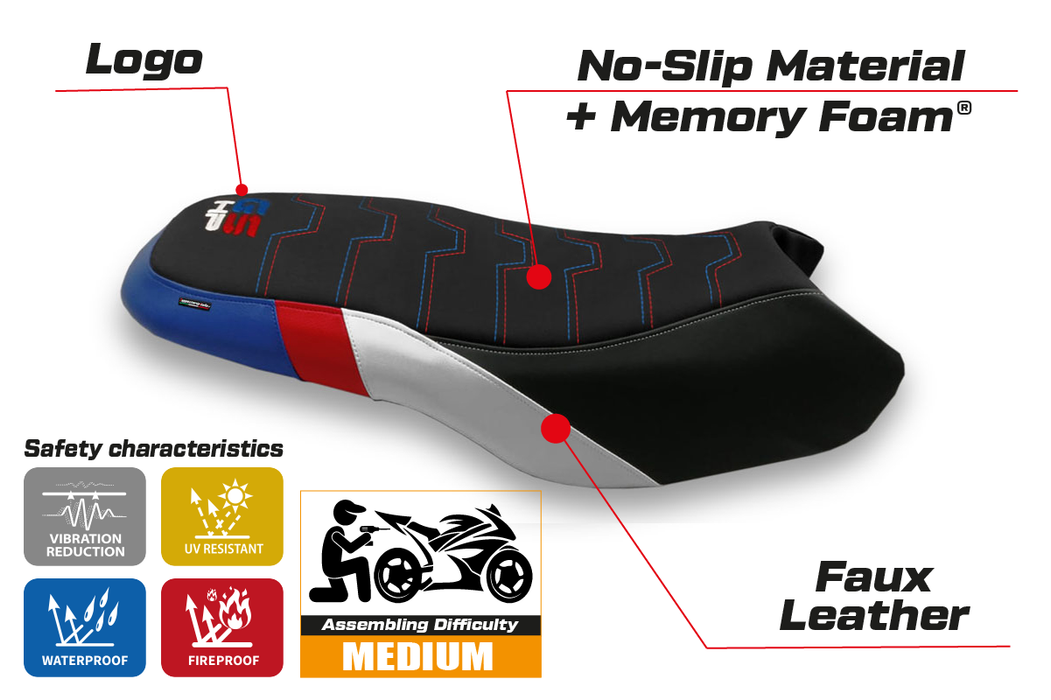 BMW R1200GS R1250GS Rallye 2017-2024 Seat Cover Tappezzeria Italia Comfort in HP SE