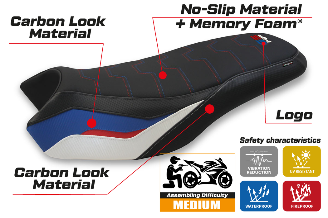 BMW R1200GS R1250GS Rallye 2017-2024 Seat Cover Tappezzeria Italia Comfort in HP