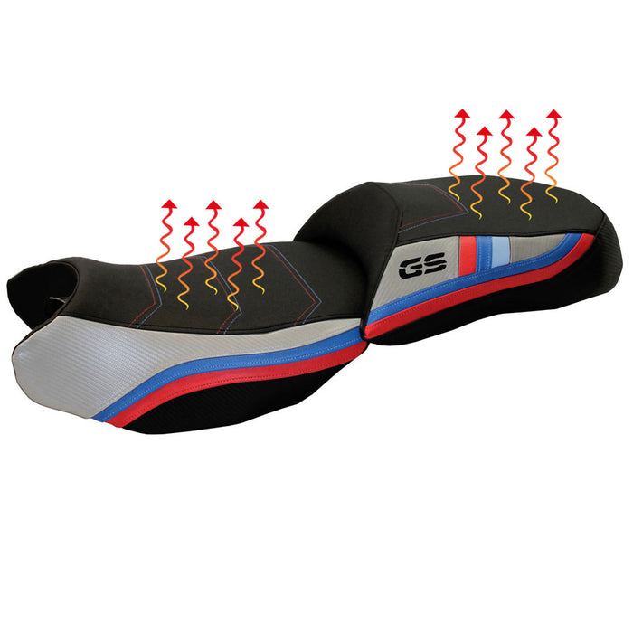 BMW R1200GS 2013-2018 Seat Cover Tappezzeria Italia Comfort Heated in Silver and Black