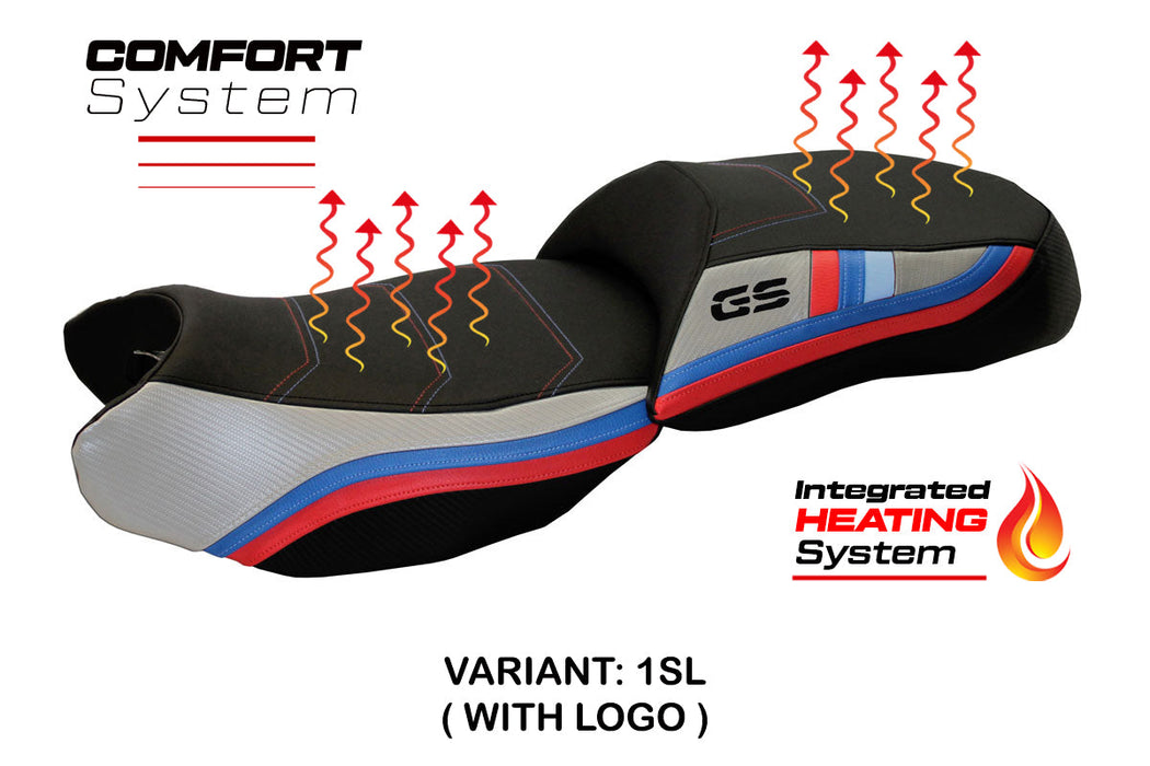 BMW R1200GS 2013-2018 Seat Cover Tappezzeria Italia Comfort Heated in Silver and Black