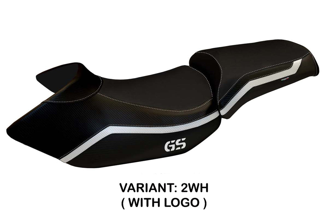 BMW R1200GS 2005-2012 Seat Cover Tappezzeria Italia in White and Black