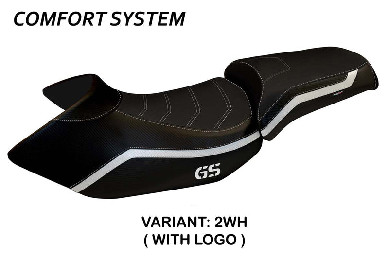 BMW R1200GS 2005-2012 Seat Cover Tappezzeria Italia Comfort in White and Black