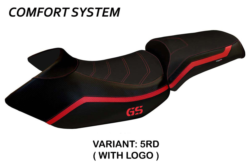 BMW R1200GS 2005-2012 Seat Cover Tappezzeria Italia Comfort in Red and Black