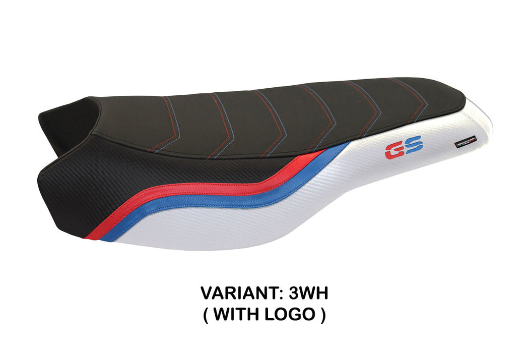 BMW R1200GS R1250GS Rallye 2017-2024 Seat Cover Tappezzeria Italia in White and Black