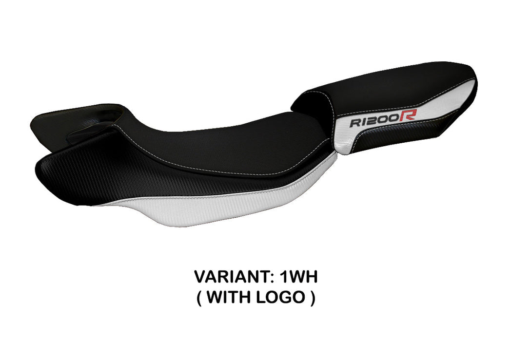 BMW R1200R 2015-2018 Seat Cover Tappezzeria Italia White in Black