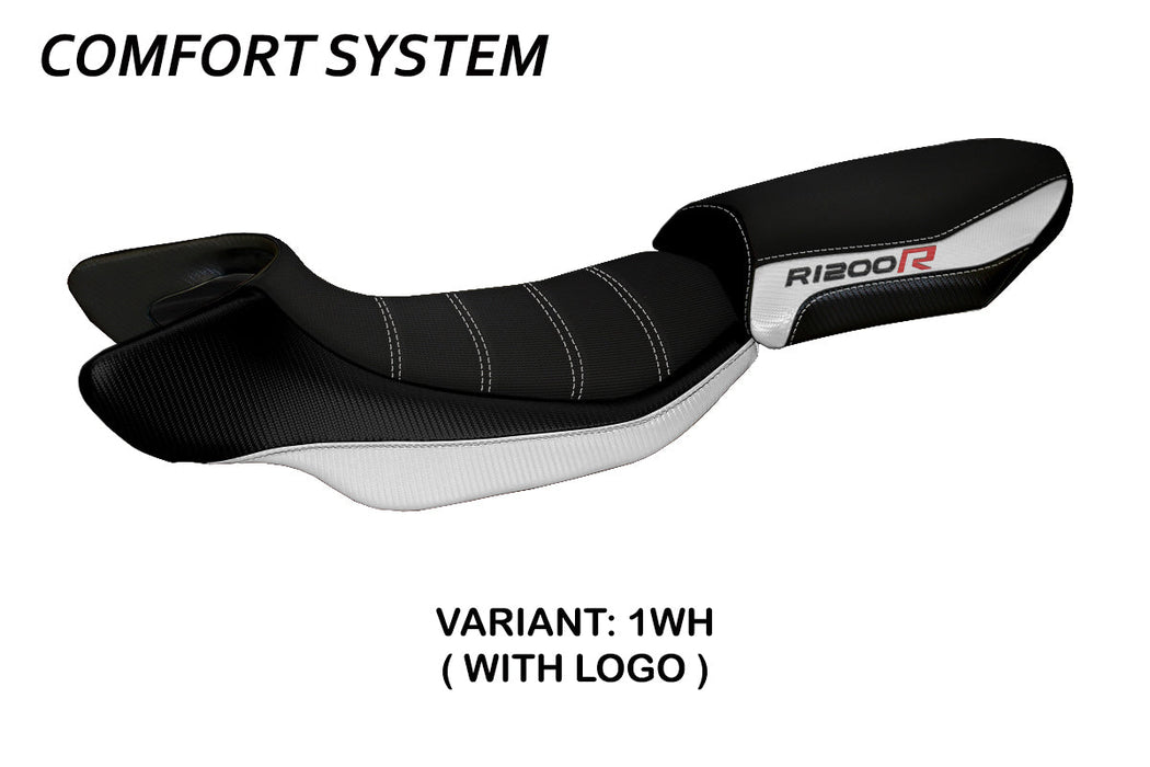 BMW R1200R 2015 -2018 Seat Cover Tappezzeria Italia Comfort in White Black