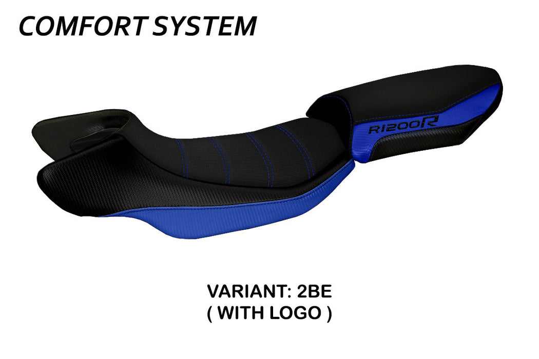 BMW R1200R 2015-2018 Seat Cover Tappezzeria Italia Comfort in Blue and Black