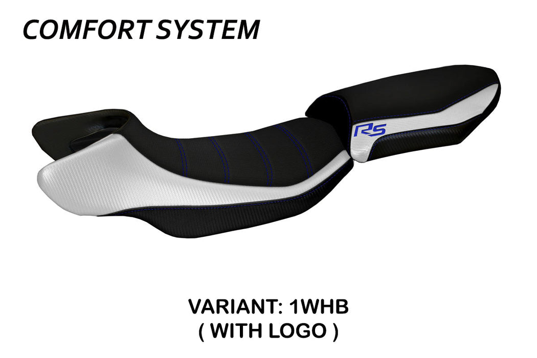 BMW R1200RS 2015-2019 Seat Cover Tappezzeria Italia Comfort in White Blue