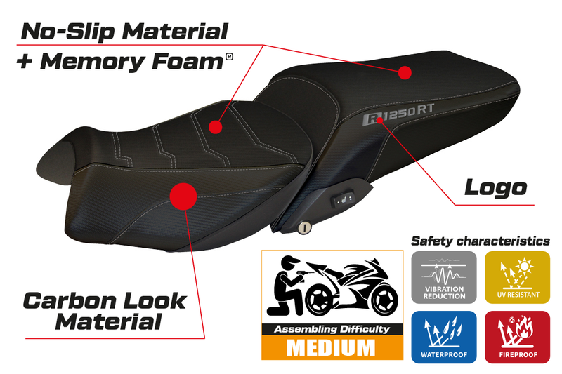 BMW R1250RT 2019-2024 Seat Cover Tappezzeria Italia Comfort Black