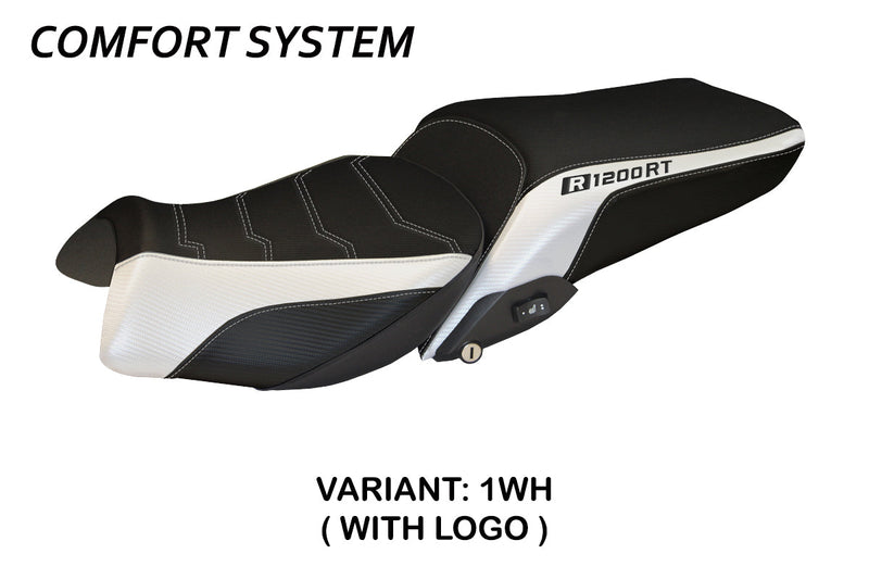 BMW R1200RT 2014-2018 Seat Cover Tappezzeria Italia Comfort in White and Black